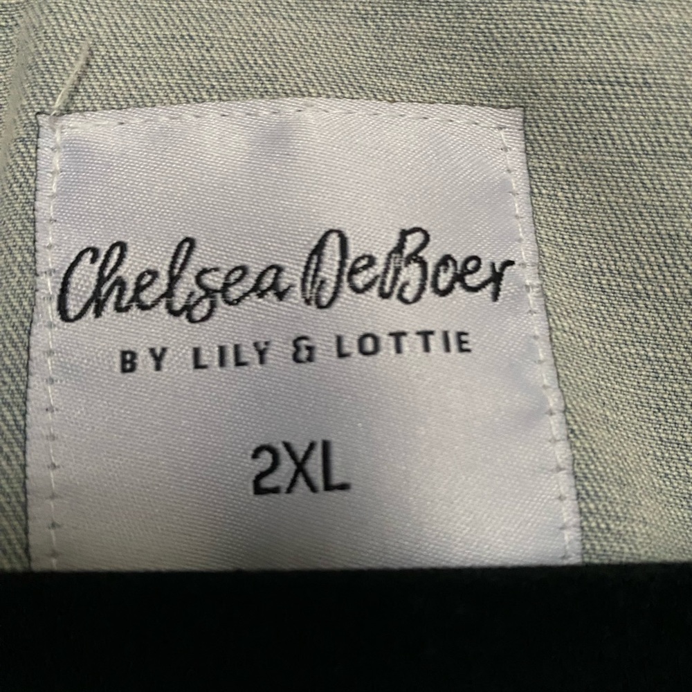Lily and Lottie by Chelsea DeBoer black fringe Jean jacket - Picture 3 of 3